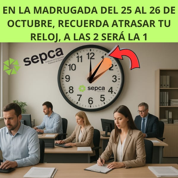 20 10 2025 imagen sepca cambio horario invierno