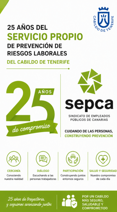 01 07 26 25 años PRL cabildo de tenerife