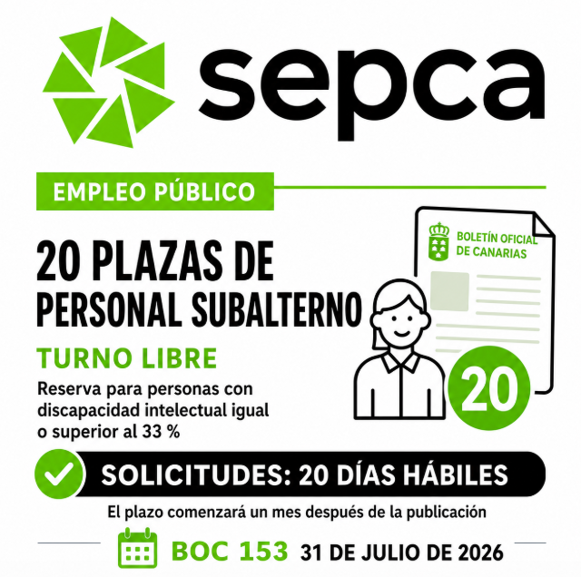 31 07 26 BOC plazas 20 subalternos discapacidad