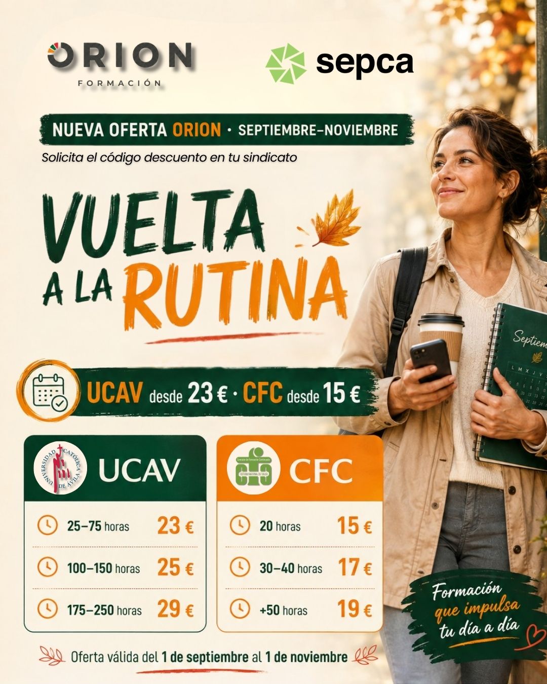 Promoción septiembre octubre Orion Formación